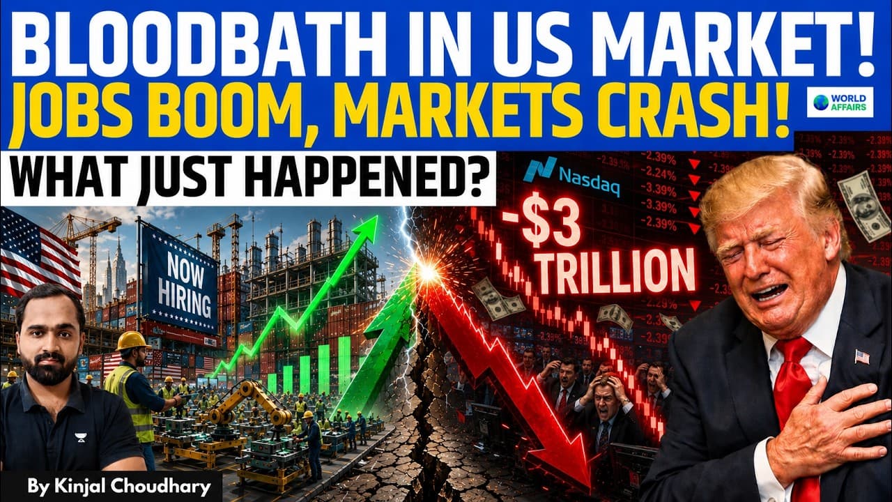 How Strong US Job Growth Caused Bloodbath In US Markets! AI BUBBLE BURSTING? Iran War Link | Kinjal - What Critics Got Wrong