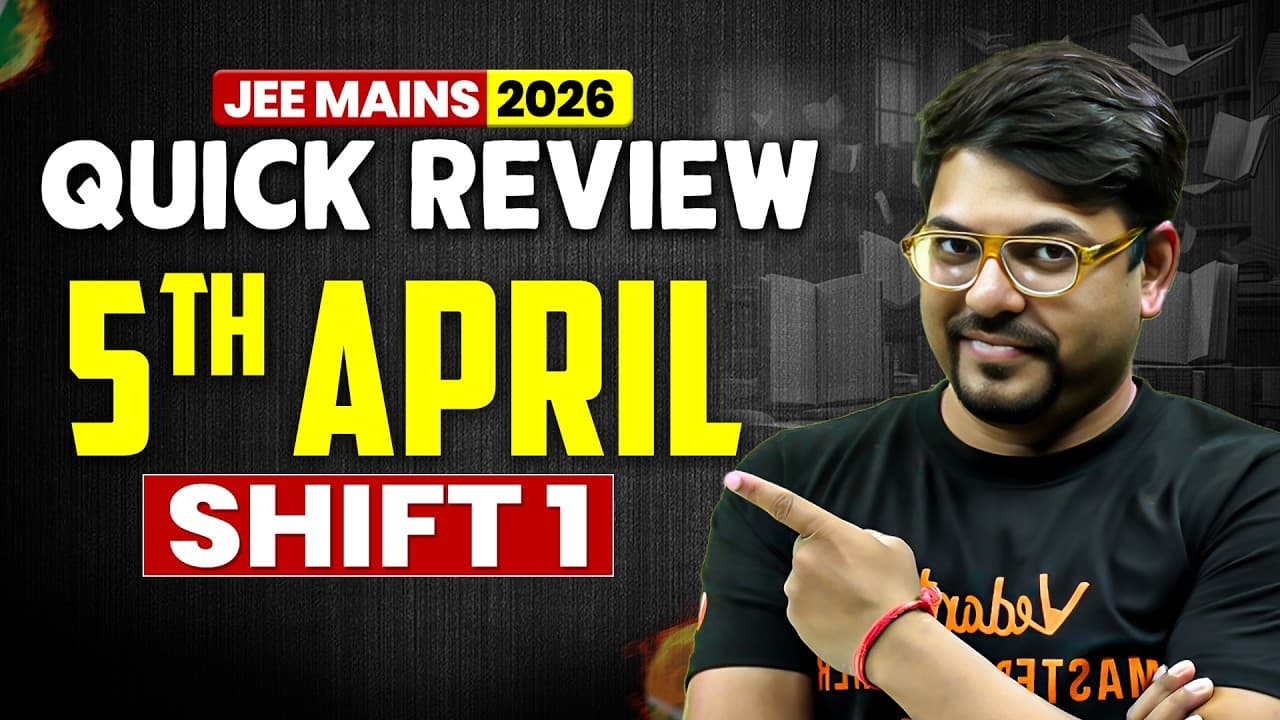 ❤️JEE 2026 5 April Shift 1 ⚡️Quick Analysis 🤓Super Easy Paper 🤒Super High Cutoff Expected 💔☠️ - Summary & Insights