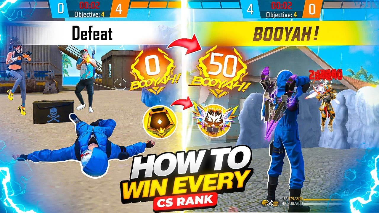 Secret Tricks 💀 Win Every CS RANK in Free Fire Max 🔥Booyah Pro Tips + Strategy || FireEyes Gaming - Master Gameplay