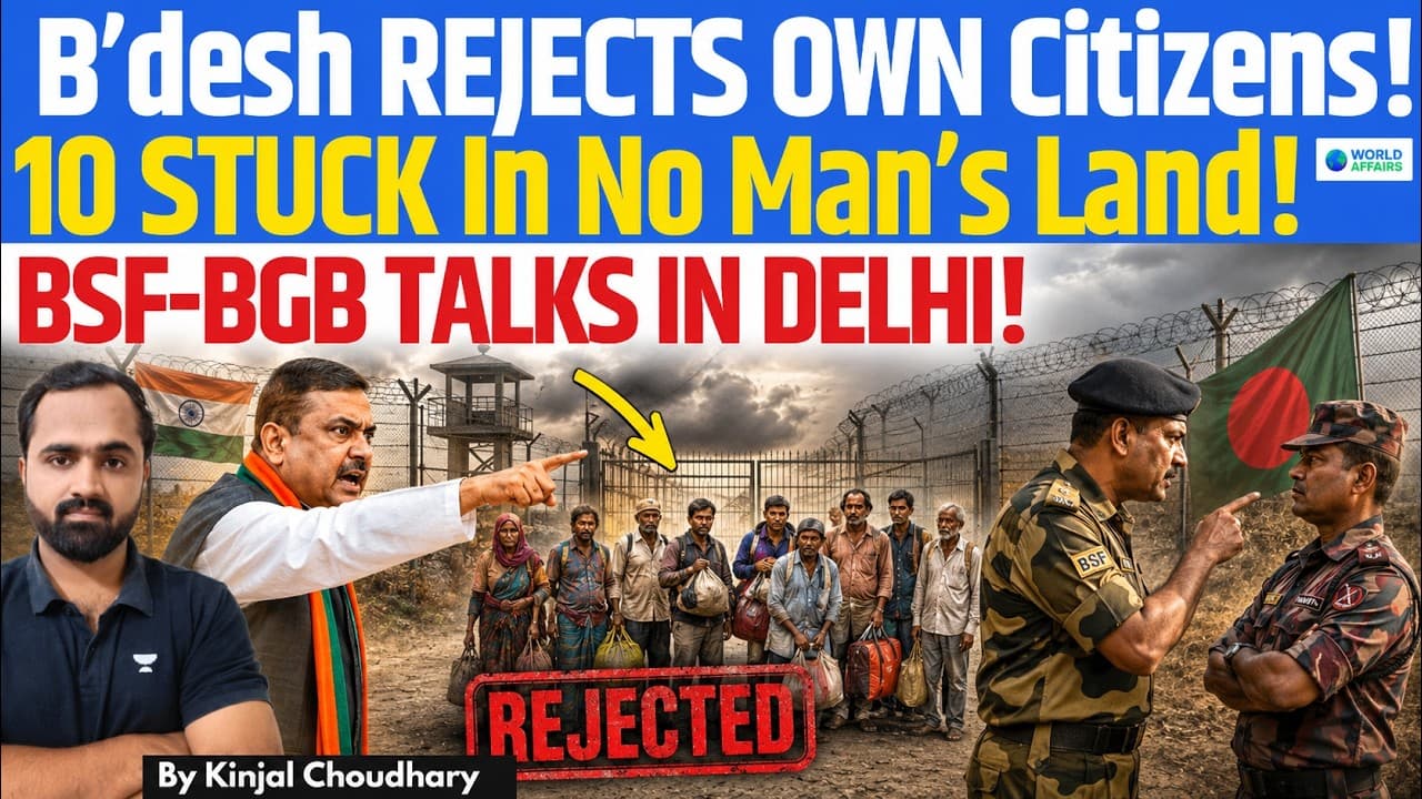 Bangladesh Rejects Its Own Citizens! 10 Left In No Man's Land, BSF-BGB Talks Next | Kinjal - The Real Takeaway