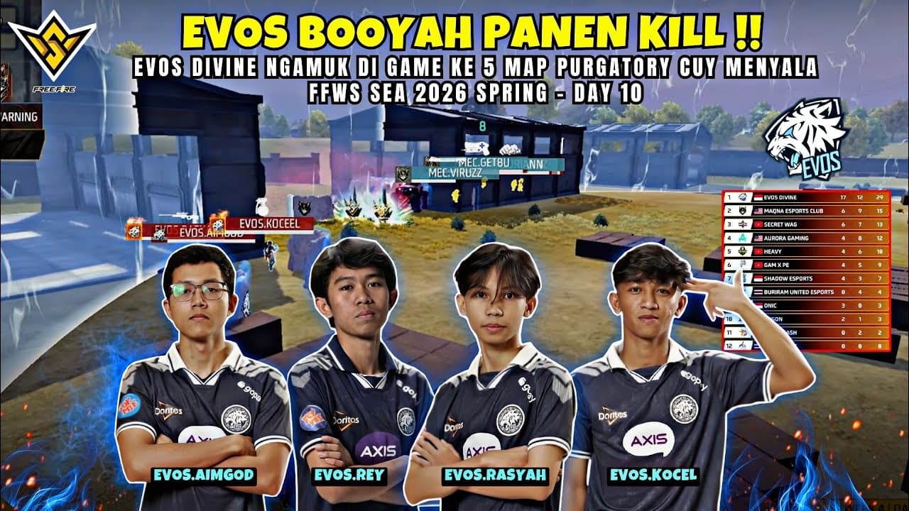 EVOS MODE EWC‼️HIGHLIGHT EVOS DIVINE BOOYAH PANEN KILL FFWS Sea 2026 Spring - Day 10 - Winning Strategies Uncovered