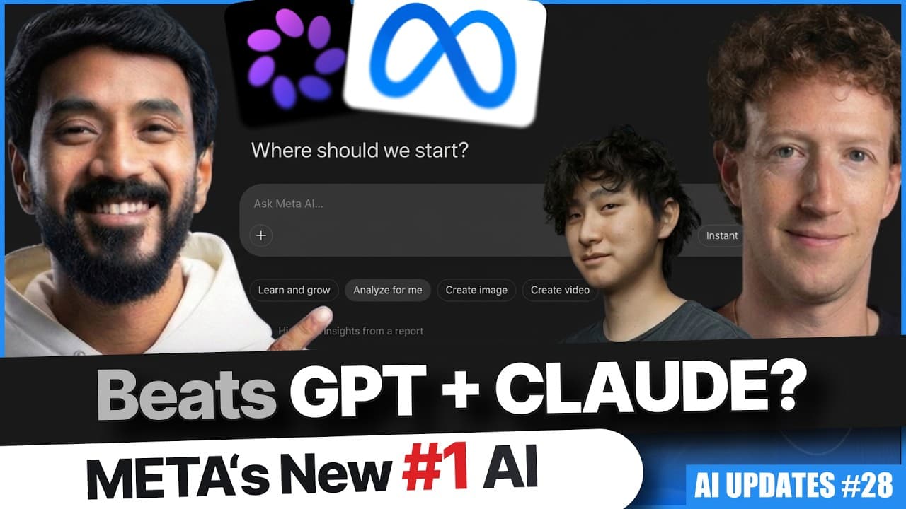 Zuckerberg Finally Built An AI That Beats Claude And GPT (+12 AI Updates) - Summary, Key Takeaways & FAQ