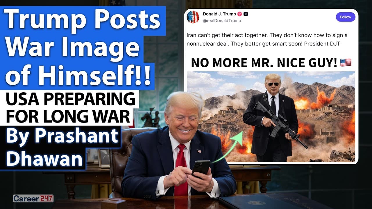 TRUMP POSTS WAR IMAGE OF HIMSELF | USA Preparing for Long War | By Prashant Dhawan - Summary, Key Takeaways & FAQ
