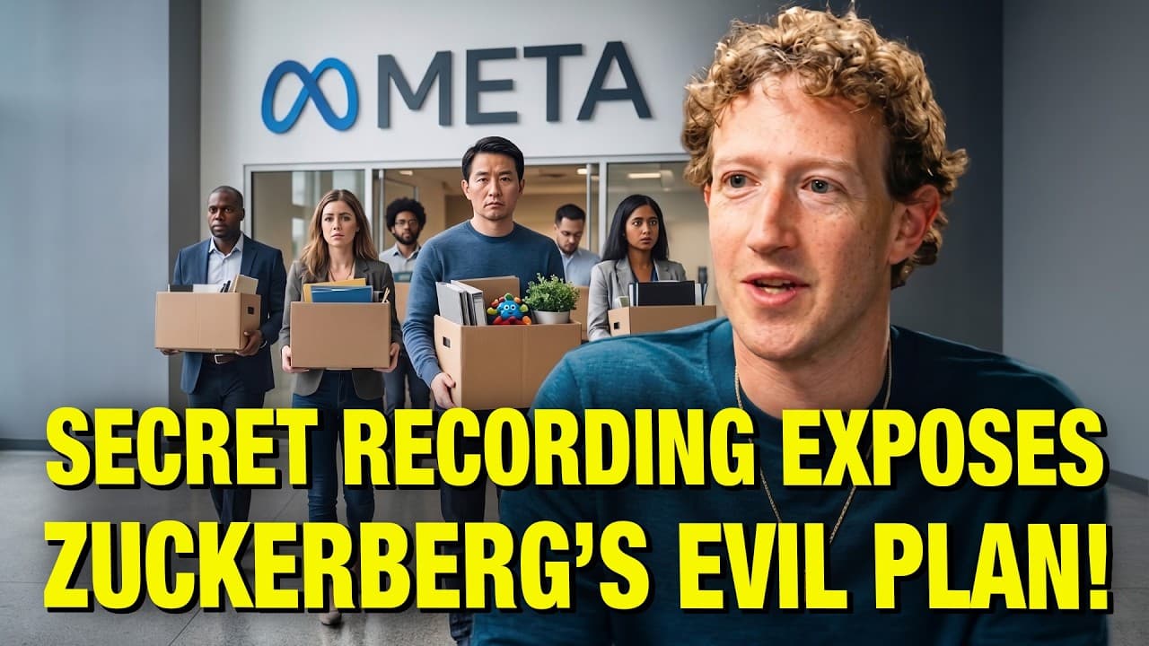 Zuckerberg Caught On SECRET RECORDING:Forcing Employees To Train Their AI Replacements!  - Zuckerberg Caught On SECRET RECORDING: AI Layoffs Loom