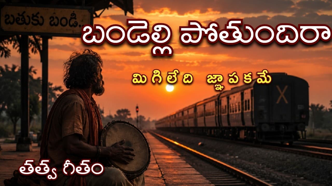 బండి వెళ్లిపోతుంది రా 😢 | బతుకు తత్వ గీతం | Emotional Telugu Folk Song - Life's Journey Explored
